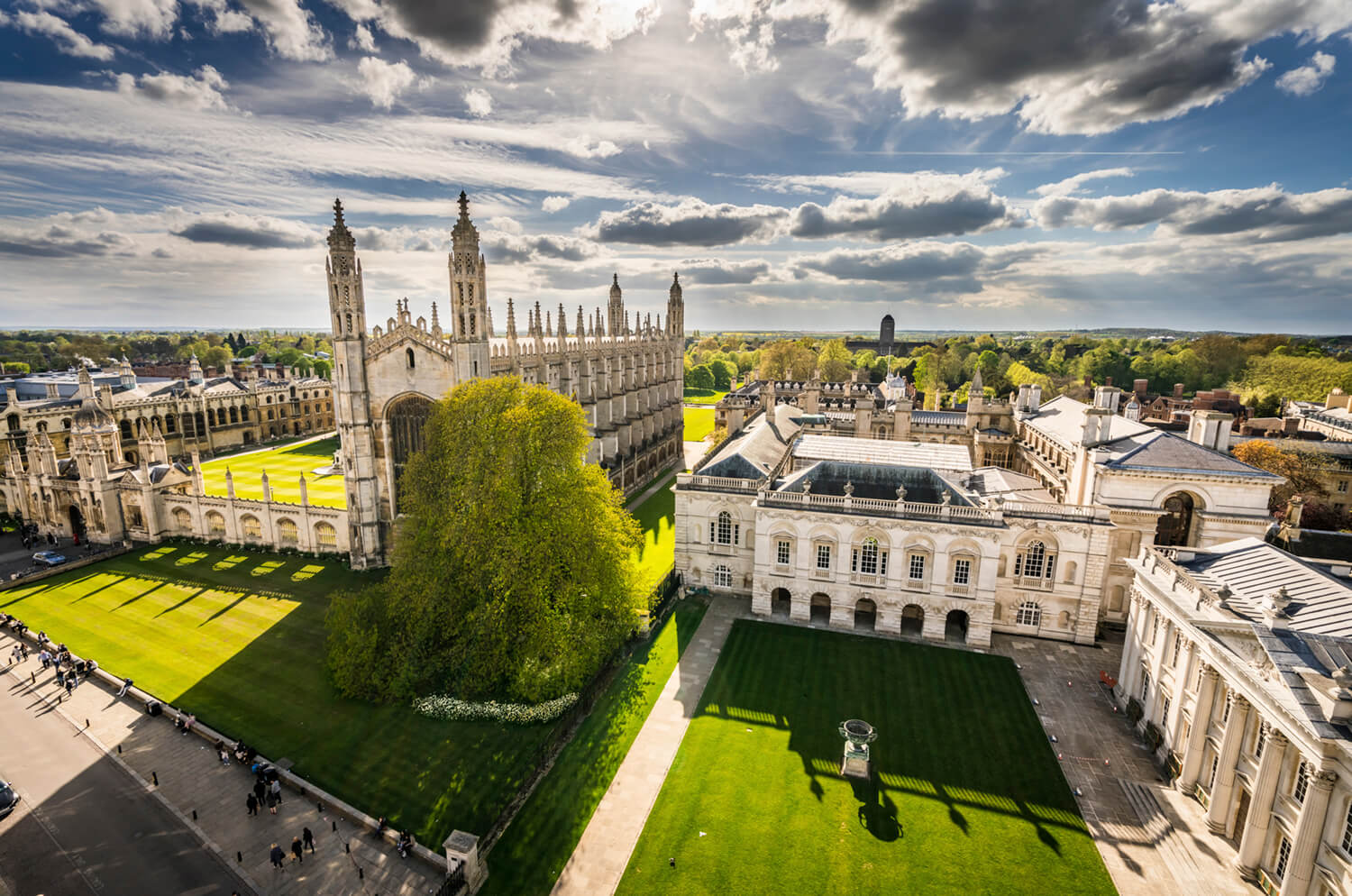 Całoroczny kurs językowy w Cambridge, Unwersytet w Cambrige widziany z góry
