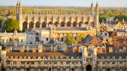 Kurs językowy w Cambridge, widok na budynki uniwersytetu