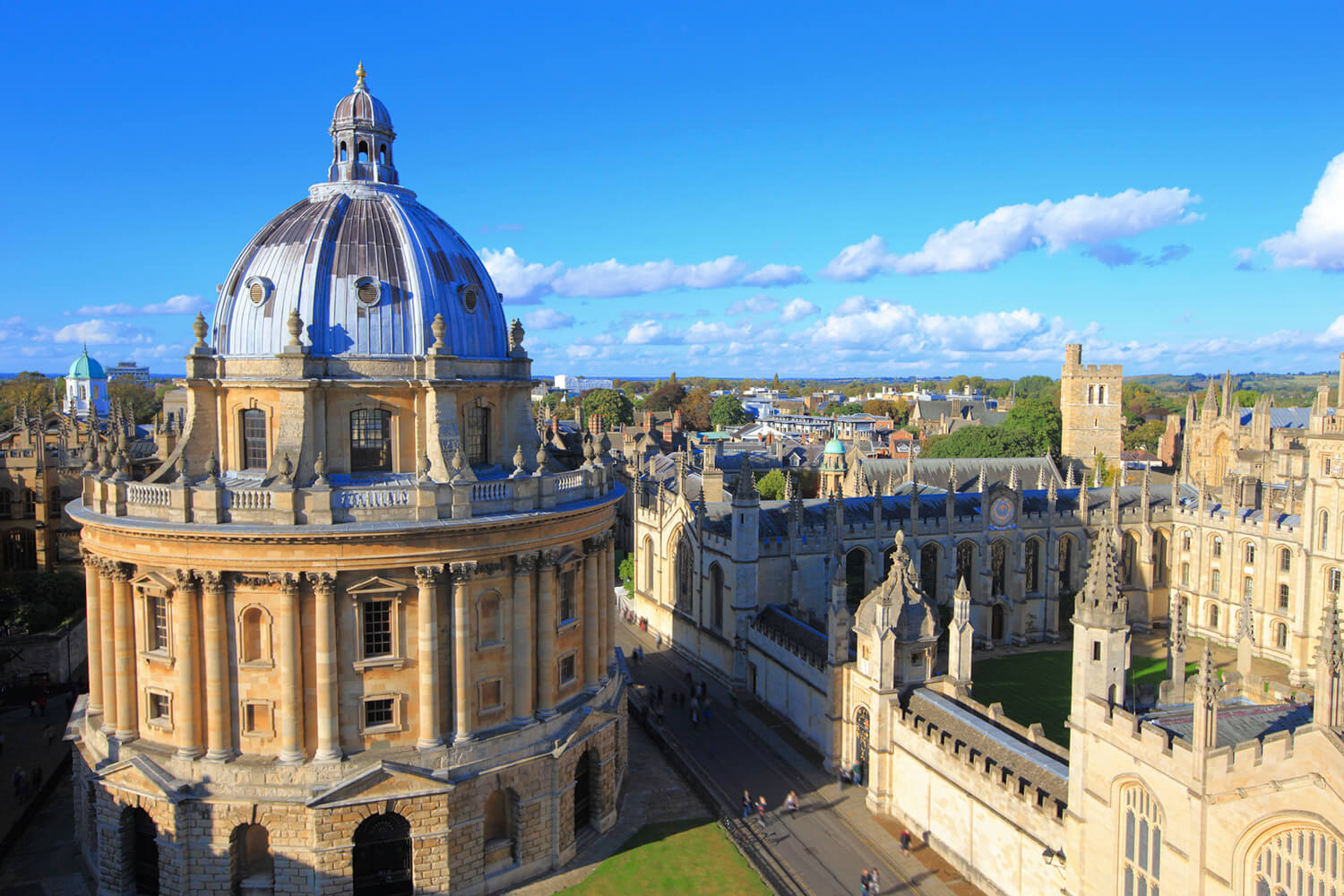 Kurs językowy w Oksfordzie, widok na budynki uniwersytetu Oxford